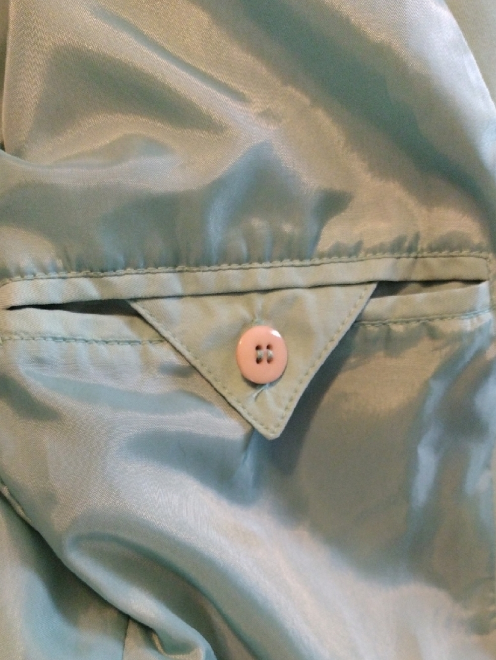 Talbots Mint Green Single-Button Trench Coat - Picture 15 of 16
